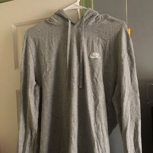 Nike grey pullover w/ hood
